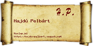 Hajdú Pelbárt névjegykártya